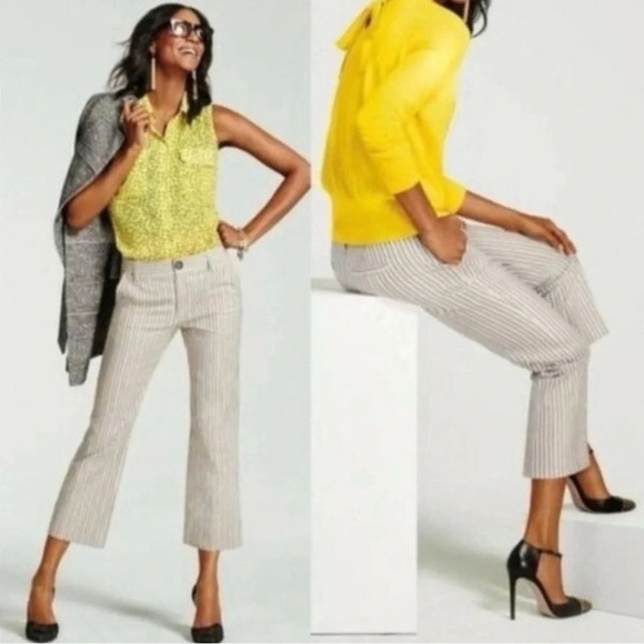CAbi | Tick Tock Crop Striped Pants Classic Stripe Stretch EUC 5316 - Picture 1 of 11